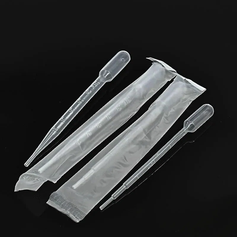 100pcs Sterile Pasteur Pipette Plastic Sterle sterile LDPE. Dropper Facile lacerazione con Avvolto singolarmente 1ml / 2ml / 3ml / 5ml / 10ml 100 / PK (Capacity : 2ml)