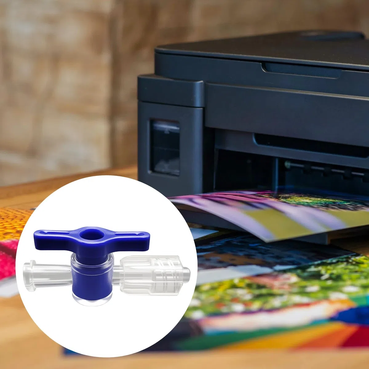 Bosreroy 15 pezzi Luer Lock rubinetto di arresto bidirezionale, interruttore in plastica con maniglia blu e tappo di blocco per la stampa