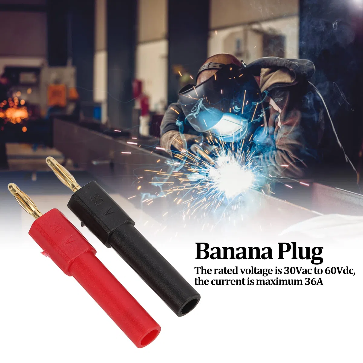 Adattatore per Spina a Banana, 2 mm Maschio a 4 mm Femmina, Ottone, Rosso e Nero, 5 Set, Connettore PA