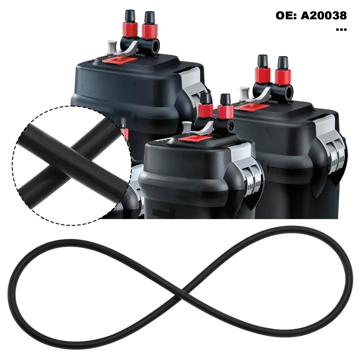 2 Pezzi Guarnizione Di Tenuta In Gomma Per Coperchio Superiore Del Motore Dell'acquario Diametro Esterno 170 Mm Spessore 5 Mm A20038 Compatibile Con Fluval 104 105 204 205 106 206