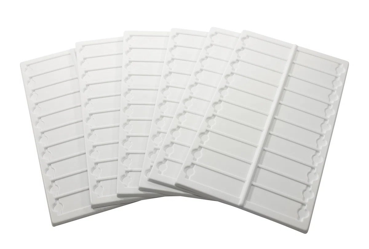 Bel-Art H44581-0000 - Vassoio per vetrini da microscopio, capacità 20, 33 x 16 cm, plastica, confezione da 6