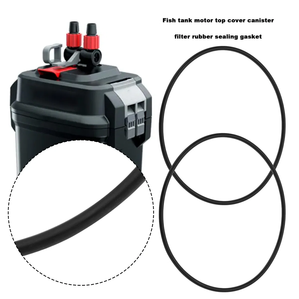 2 Pezzi Guarnizione Di Tenuta In Gomma Per Coperchio Superiore Del Motore Dell'acquario Diametro Esterno 170 Mm Spessore 5 Mm A20038 Compatibile Con Fluval 104 105 204 205 106 206