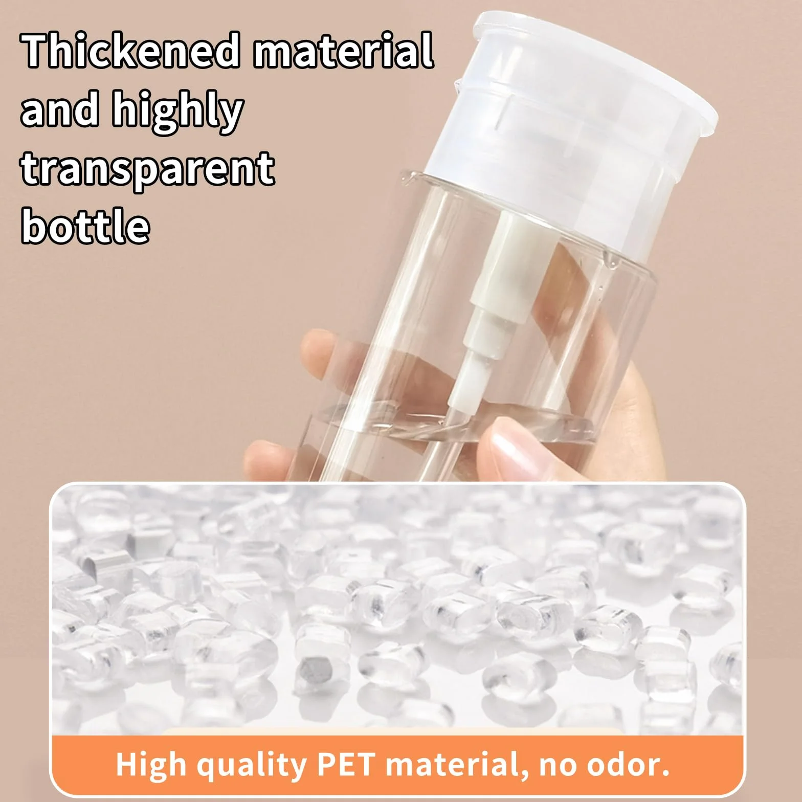 300 ml Dispenser per a Pompa,2 Pezzi Unghie Cleaner Plastica Della Pompa,Flaconi da Viaggio Contenitori,Riutilizzabili Dispenser a Pressione