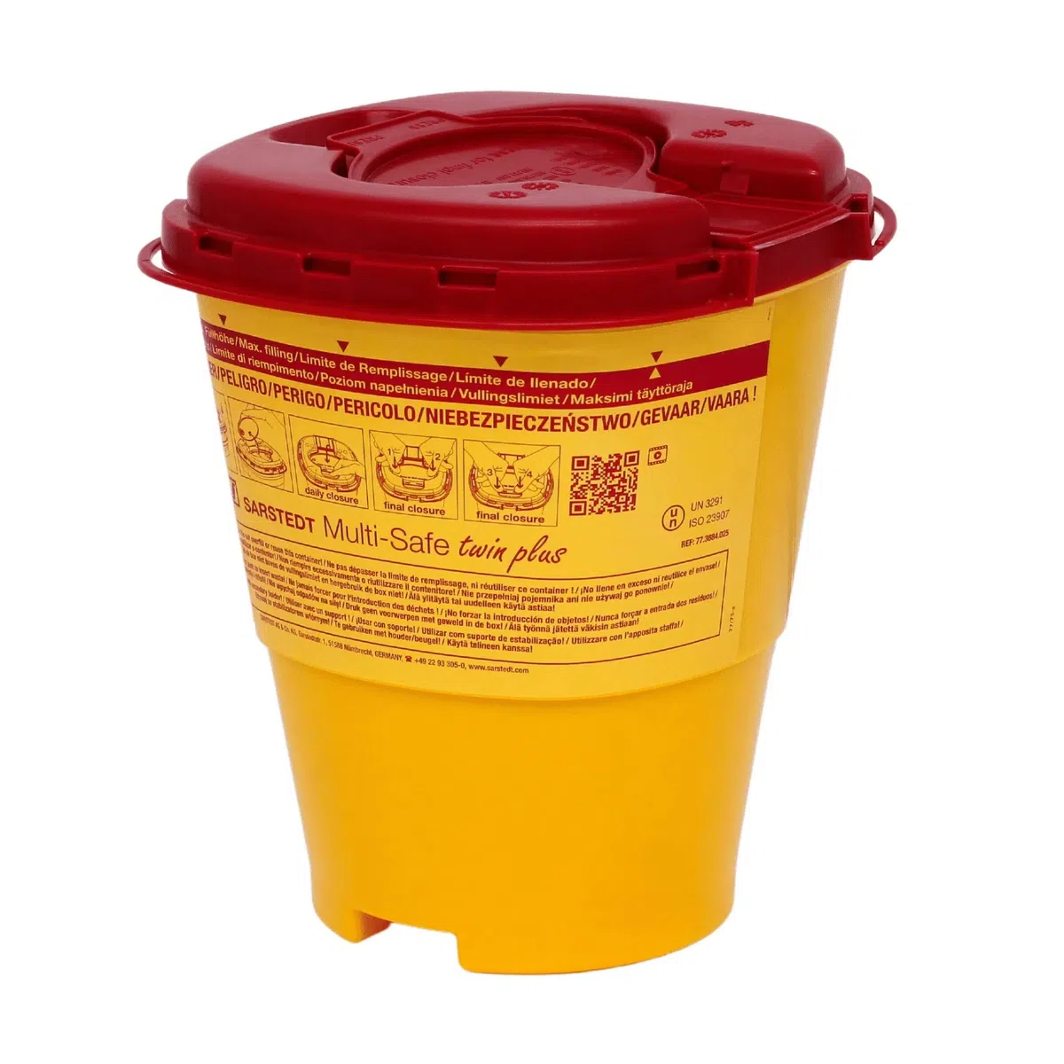 Contenitore raccogli aghi 2500 ml in plastica Meditrade