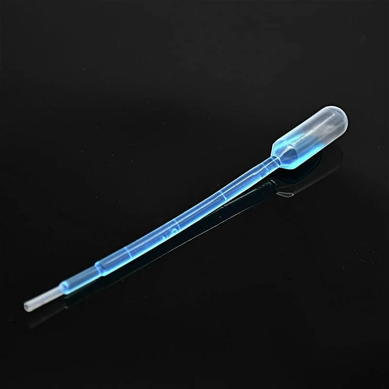 100pcs Sterile Pasteur Pipette Plastic Sterle sterile LDPE. Dropper Facile lacerazione con Avvolto singolarmente 1ml / 2ml / 3ml / 5ml / 10ml 100 / PK (Capacity : 2ml)