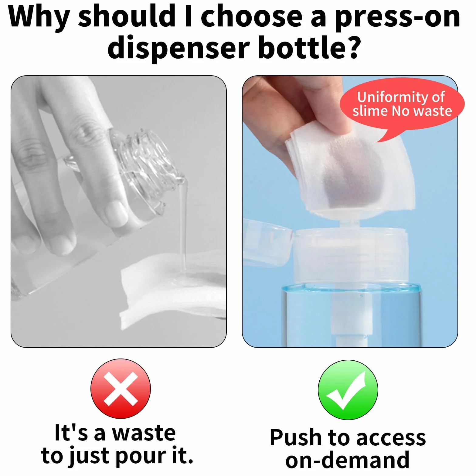 300 ml Dispenser per a Pompa,2 Pezzi Unghie Cleaner Plastica Della Pompa,Flaconi da Viaggio Contenitori,Riutilizzabili Dispenser a Pressione