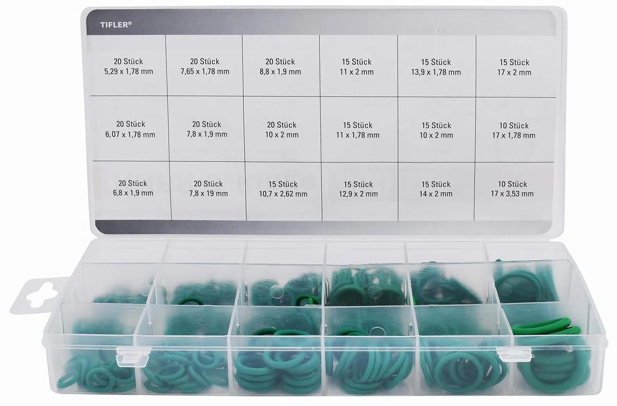 300 HNBR O-Ring assortiti di diverse misure, altezze e forze di tenuta