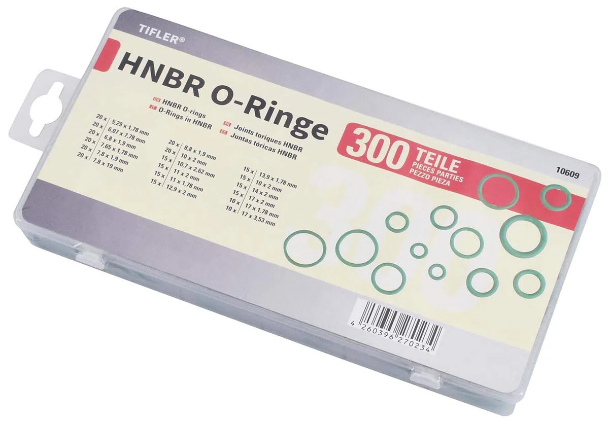 300 HNBR O-Ring assortiti di diverse misure, altezze e forze di tenuta