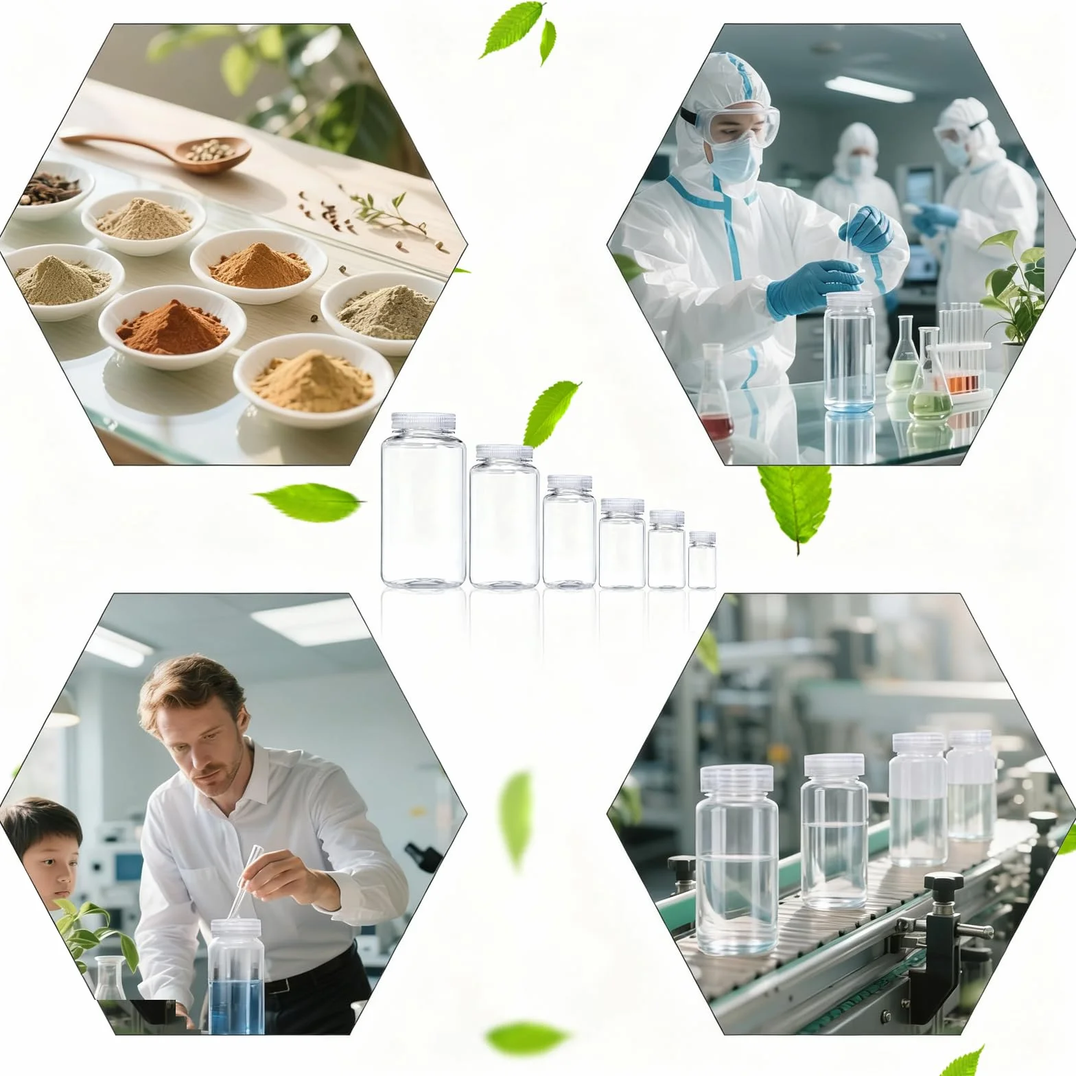 3 flaconi di reagenti da laboratorio da 500 ml, contenitore chimico di qualità da laboratorio, sigillato, a prova di perdite, trasparente, per campioni d'acqua