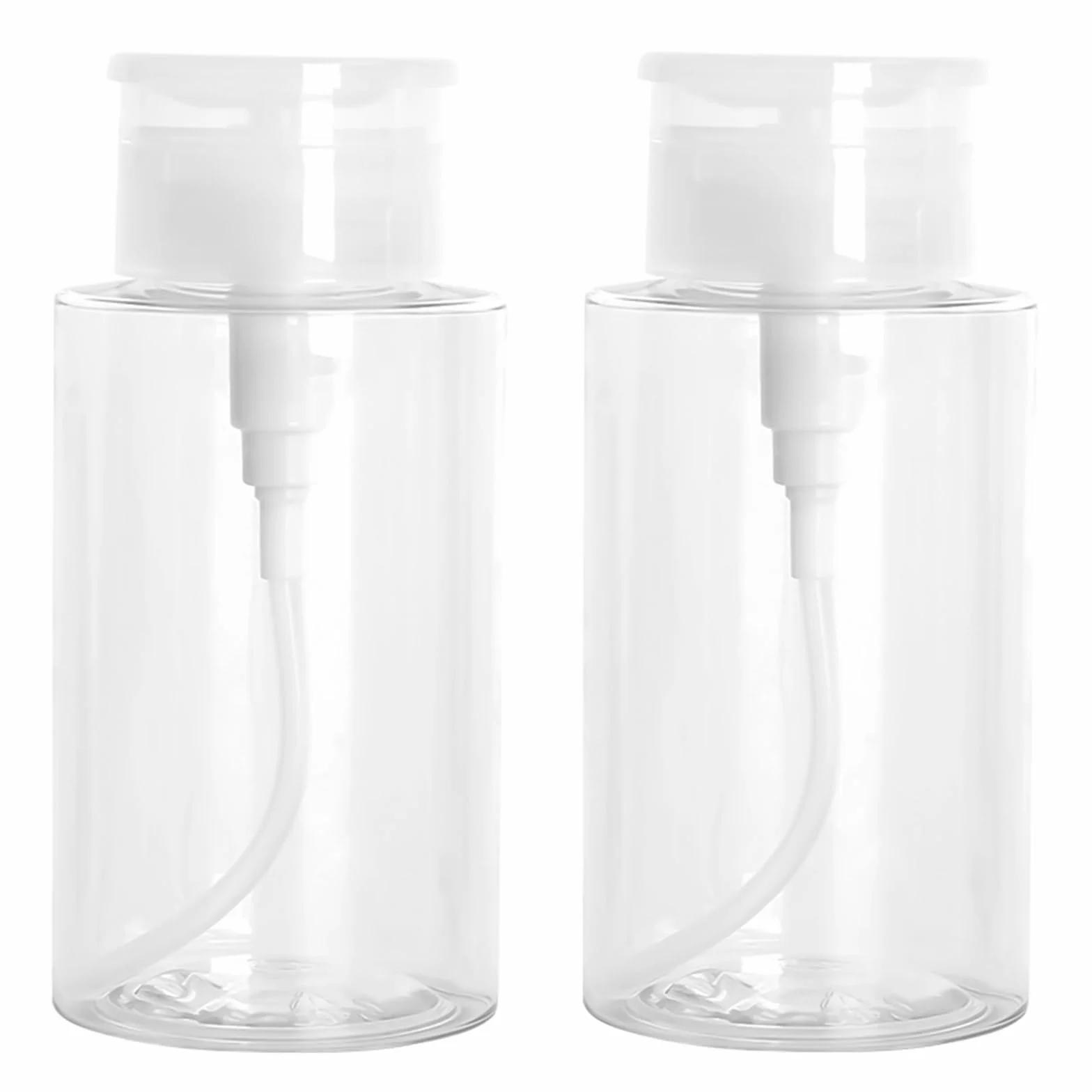 300 ml Dispenser per a Pompa,2 Pezzi Unghie Cleaner Plastica Della Pompa,Flaconi da Viaggio Contenitori,Riutilizzabili Dispenser a Pressione