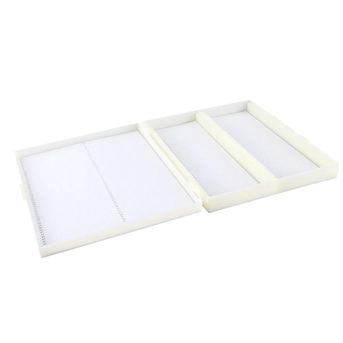 Supporto Rettangolare in plastica per 100 scatole per microslide Custodia di stoccaggio Durevole per vetrini da microscopio con Slot numerati e Tabella di inventario dei vetrini Blu